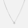 Single Zirkonia Ketting Zilverkleurig