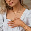 Meteor Square ring 18K goldplated - Josephine Nord