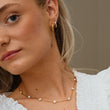 Dot parelketting met zoetwaterparels 18K goldplated - Josephine Nord