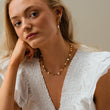 Sun parelketting met zoetwaterparels + armband 18K goldplated - Josephine Nord