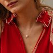 Single parelketting met zoetwaterparels 18K goldplated - Josephine Nord