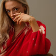 Sun parelketting met zoetwaterparels + armband 18K goldplated - Josephine Nord