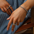 Twisted Rope armband zilverkleurig 5 mm - Josephine Nord