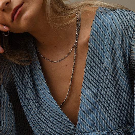 Figaro ketting zilverkleurig 3 mm - Josephine Nord