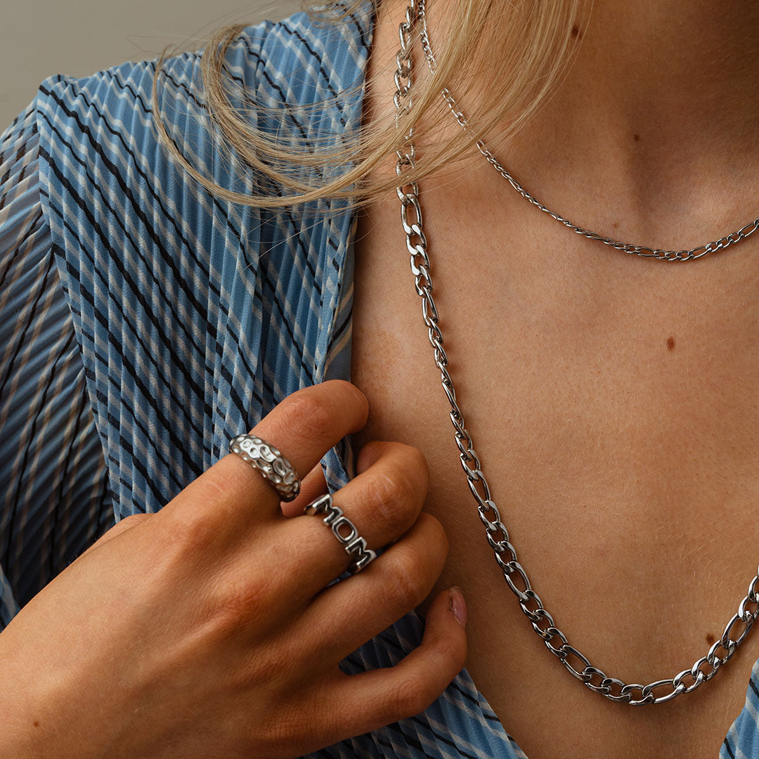 Figaro ketting zilverkleurig 6 mm - Josephine Nord