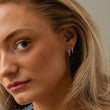 Zircon oorbellen zilverkleurig 16 mm - Josephine Nord