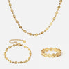 Sunset Ketting + Armband + Ring 18K Goldplated