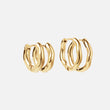 Wavy Hoops 20 mm + Wavy Hoops 14 mm 18K Goldplated
