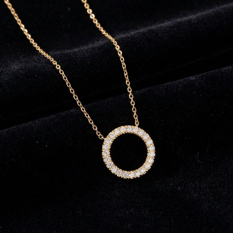 Circle Zirkonia ketting