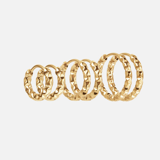 Astra Hoops Oorbellen 18K Goldplated 12/15/18 mm