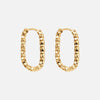 Astra Ovale Hoops Oorbellen 18K Goldplated