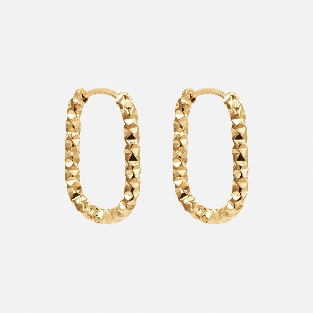 Astra Ovale Hoops Oorbellen 18K Goldplated