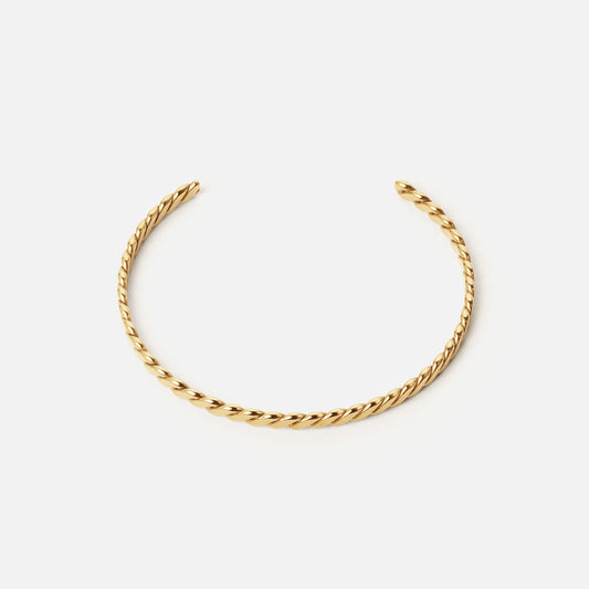Twisted Bangle Verstelbaar 18K Goldplated 5 mm