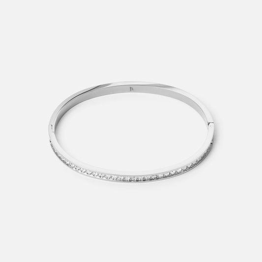 Zirkonia Bangle Zilverkleurig 4 mm