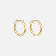 Basic Hoops Oorbellen 18K Goldplated 21 mm