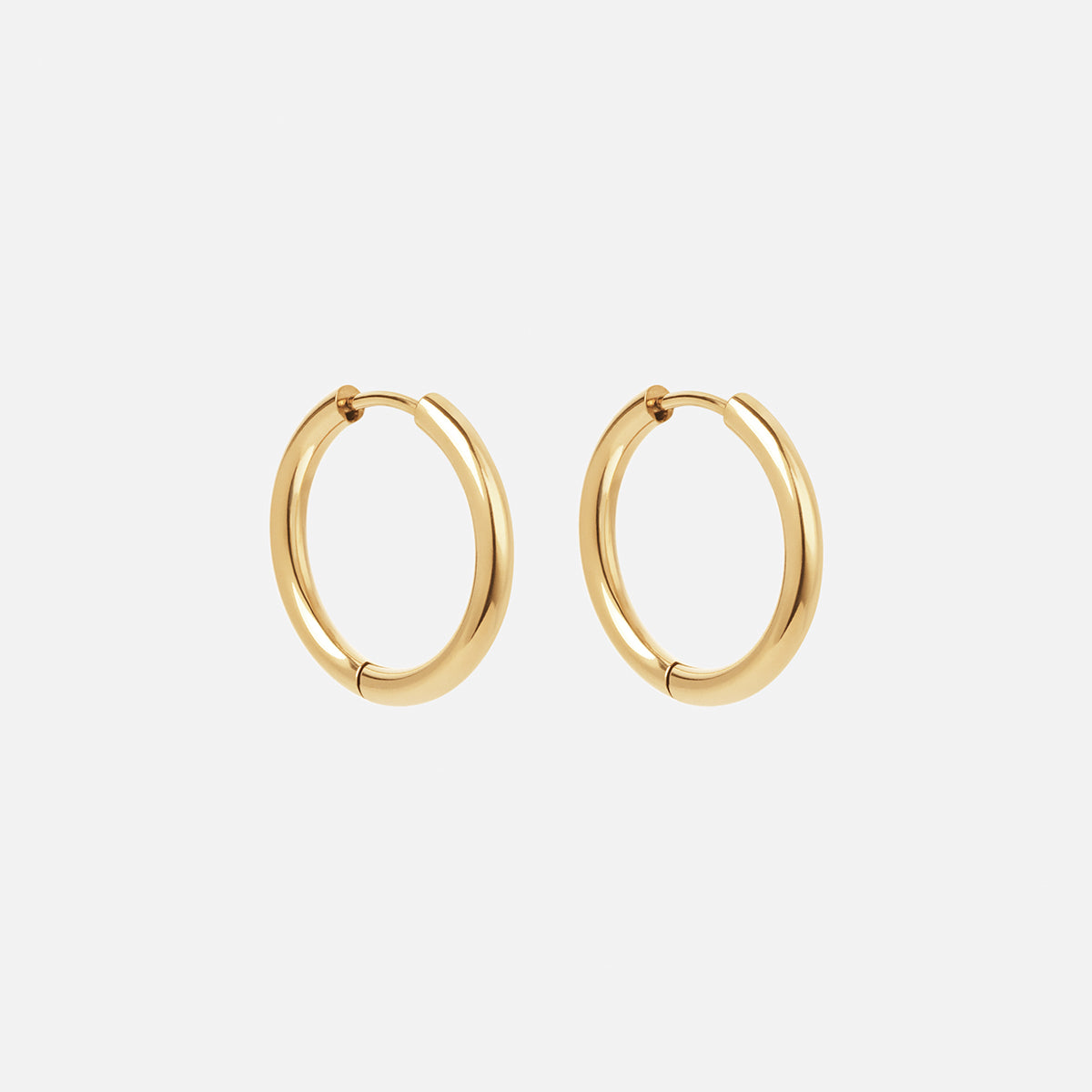 Basic Hoops Oorbellen 18K Goldplated 21 mm