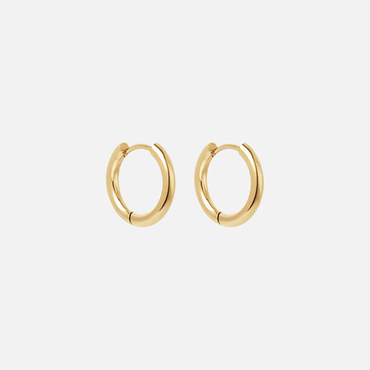 Basic Hoops Oorbellen 18K Goldplated 17 mm