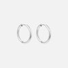 Basic Hoops Oorbellen Zilverkleurig 21 mm