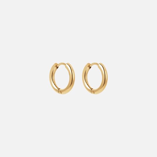 Basic Hoops Oorbellen 18K Goldplated 15 mm