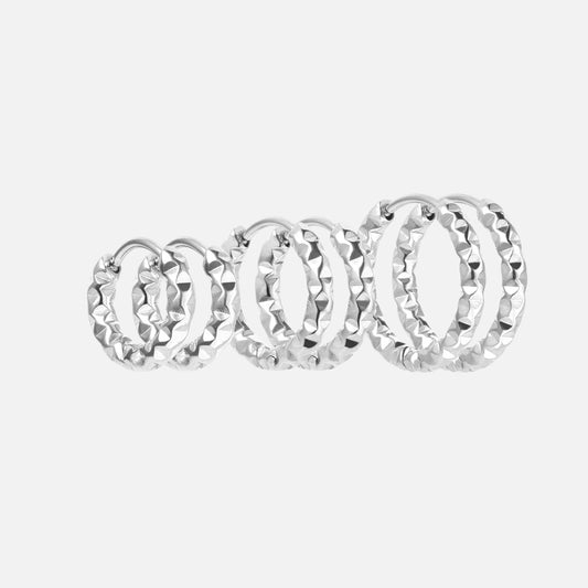 Astra Hoops Oorbellen 12/15/18 mm Zilverkleurig