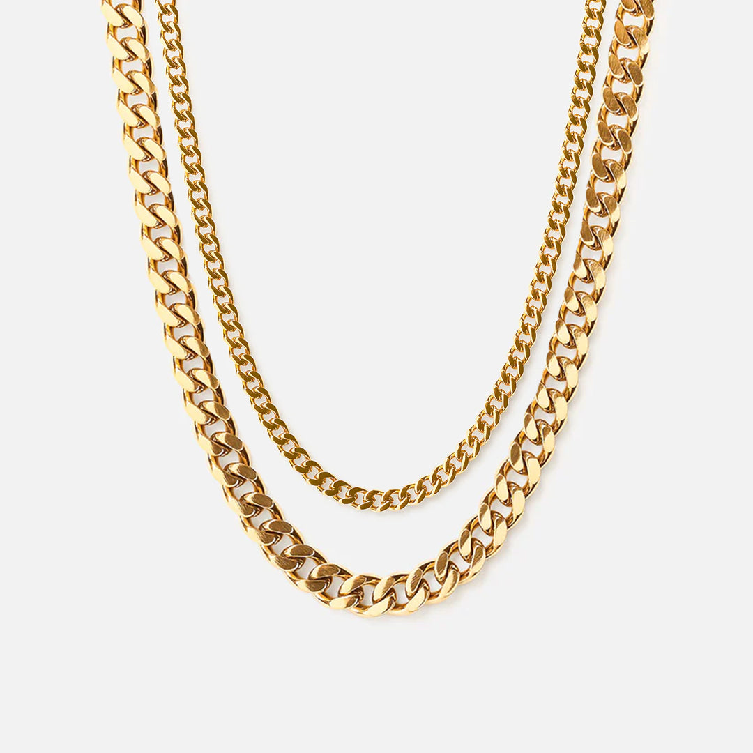 Gourmet Facet ketting 18K goldplated 4/6 mm - Josephine Nord