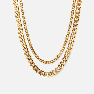 Gourmet Facet Ketting Set 18K Goldplated 4 mm + 6 mm