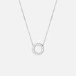 Circle Zirkonia Ketting Zilverkleurig 12 mm