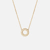 Circle Zirkonia Ketting 18K Goldplated 12 mm