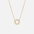 Circle Zirkonia Ketting 18K Goldplated 12 mm