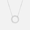 Circle Zirkonia Ketting Zilverkleurig 20 mm