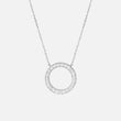Circle Zirkonia Ketting Zilverkleurig 20 mm