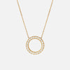Circle Zirkonia Ketting 18K Goldplated 20 mm
