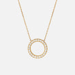 Circle Zirkonia Ketting 18K Goldplated 20 mm
