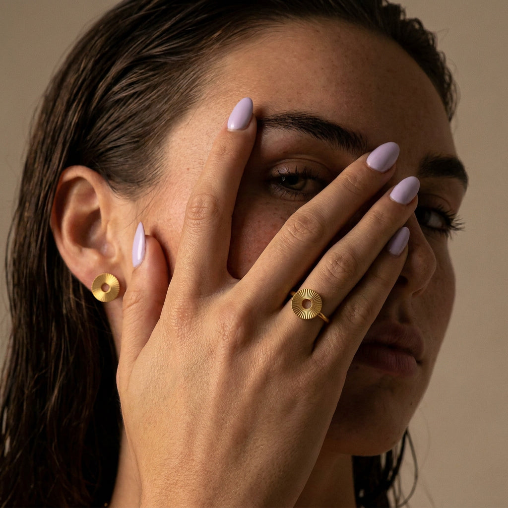 Sunset Circle Ring 18K Goldplated