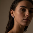Sunset Circle Studs Oorbellen Zilverkleurig