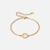 Circle Zirkonia Armband 18K Goldplated 12 mm