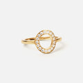 Circle Zirkonia Ring 18K Goldplated 12 mm