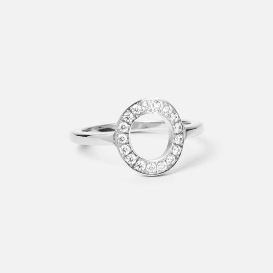 Circle Zirkonia Ring Zilverkleurig 12 mm