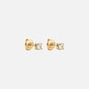Classic Zirkonia Studs Oorbellen 18K Goldplated 4 mm
