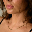 Platte Snake Ketting + Armband 18K Goldplated 2 mm