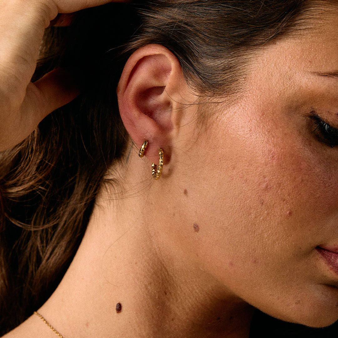 Astra Hoops Oorbellen 18K Goldplated 12 mm