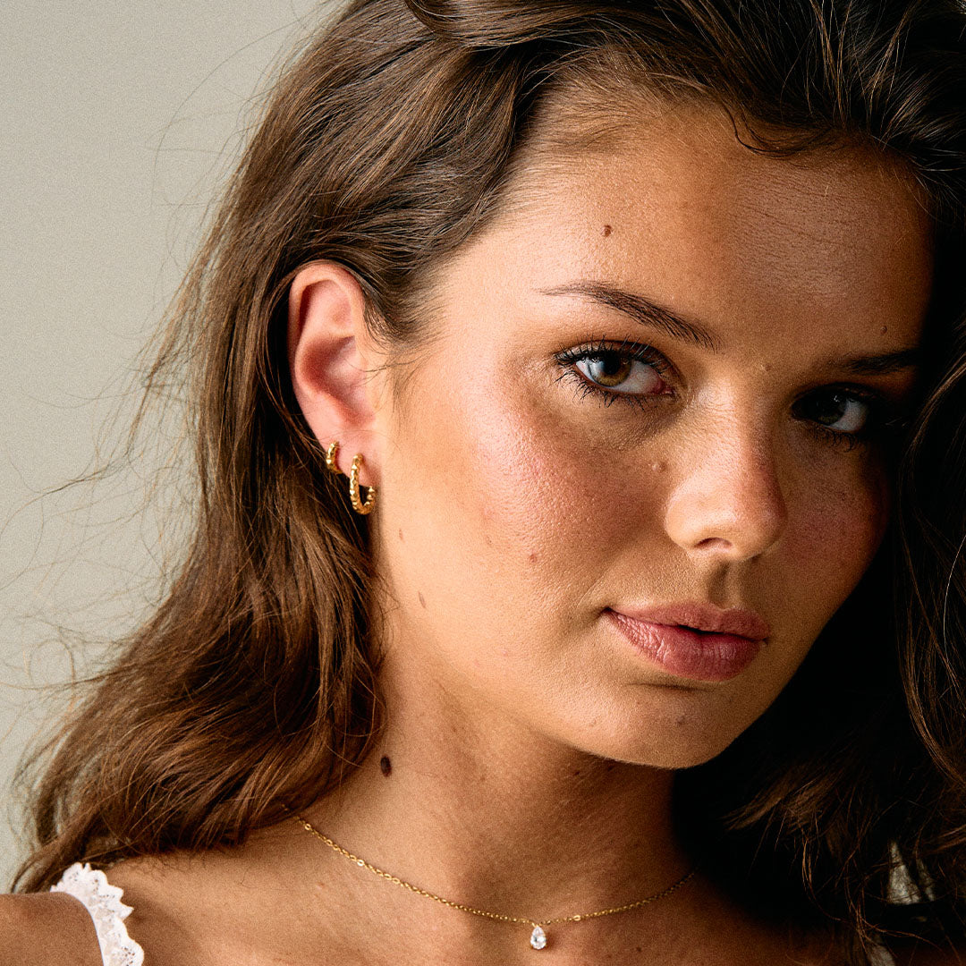 Astra Hoops Oorbellen 18K Goldplated 12 mm