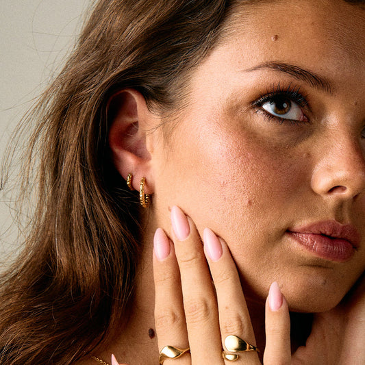 Astra Hoops Oorbellen 18K Goldplated 18 mm