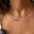 Mama Zirkonia Ketting Zilverkleurig