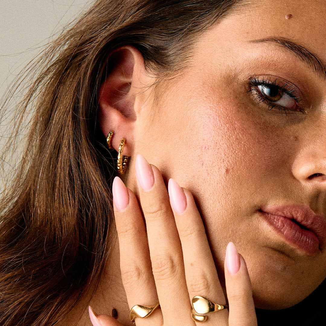 Astra Hoops Oorbellen 18K Goldplated 22 mm