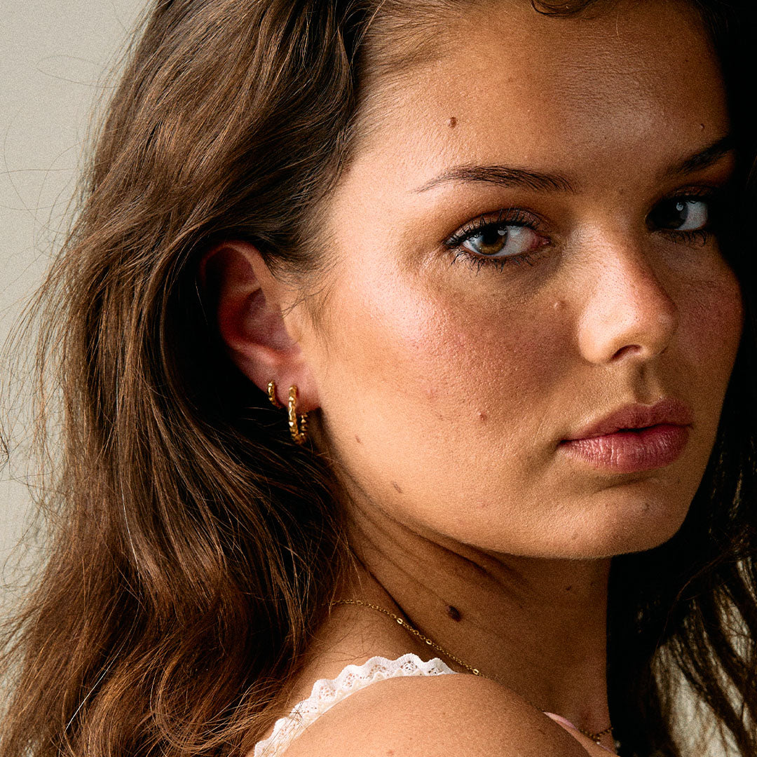 Astra Hoops Oorbellen 18K Goldplated 22 mm