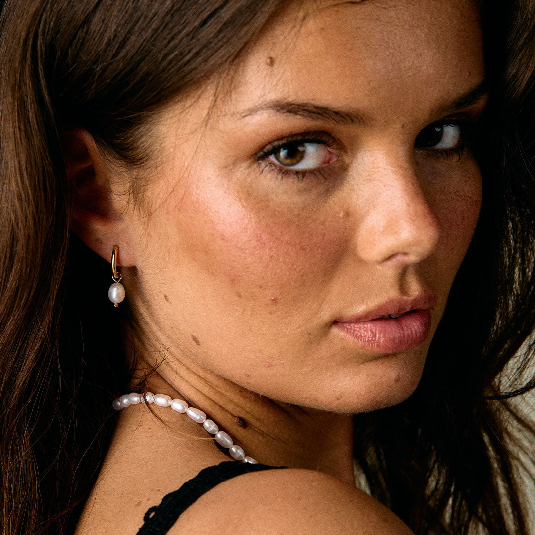 Parel Hoops Zoetwaterparels 18K Goldplated 14 mm