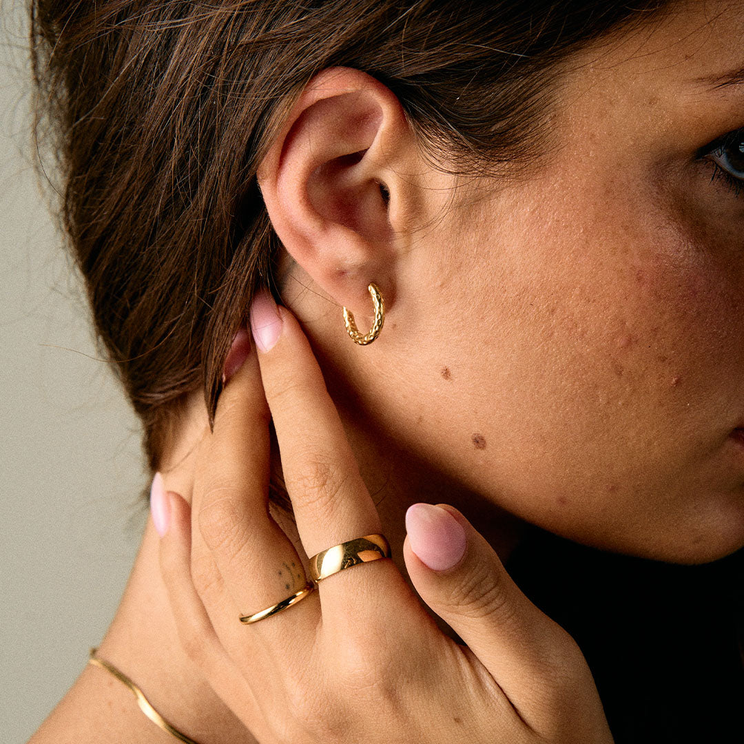 Meteor Hoops Oorbellen 18K Goldplated