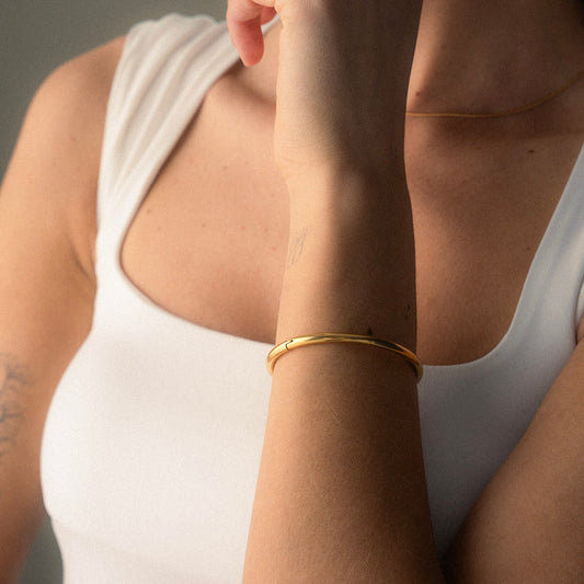 Classic Bangle 18K Goldplated 4 mm