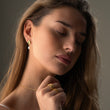 Melted Drop Oorbellen met Parel 18K Goldplated